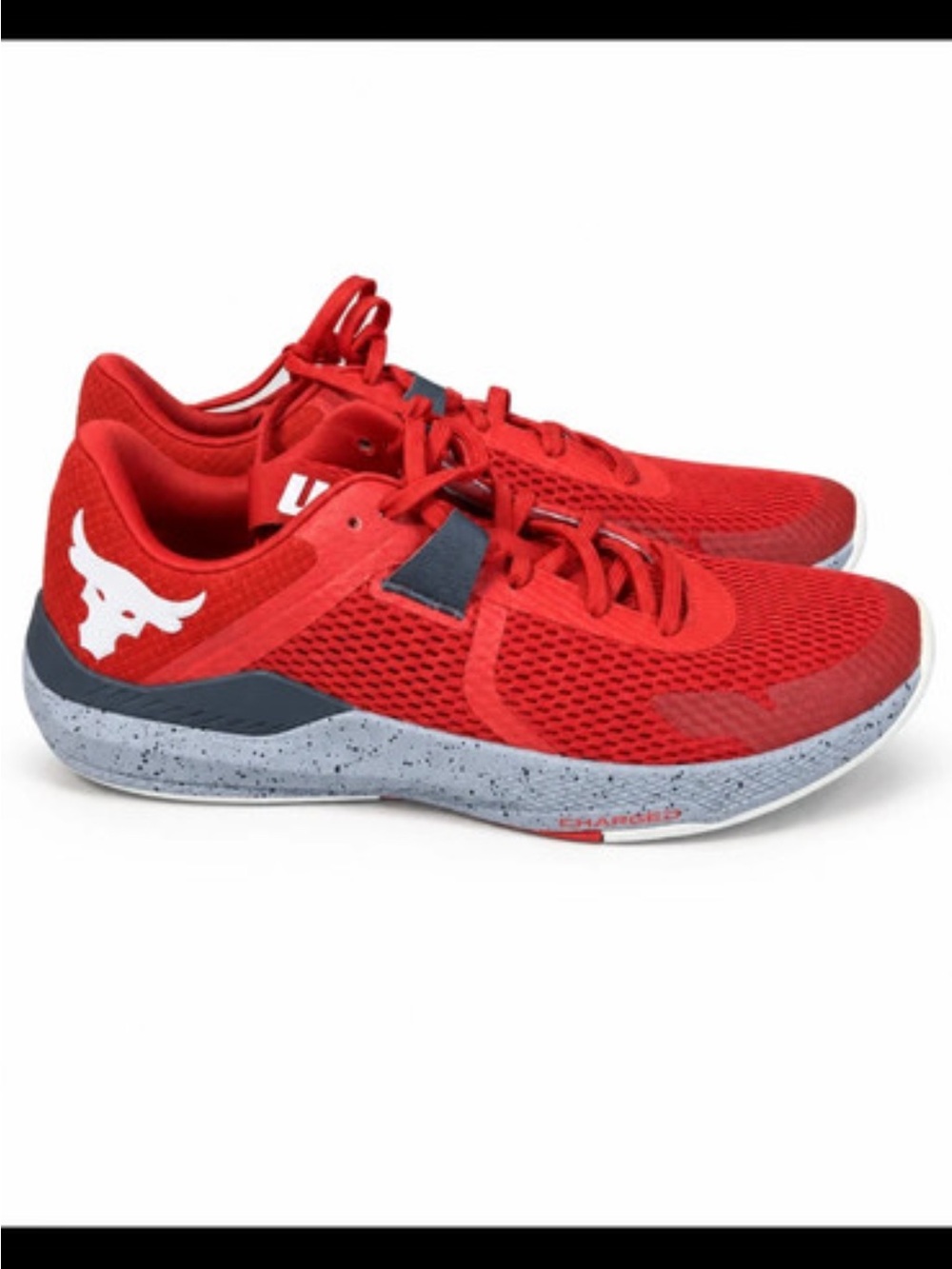 Under Armour Project Rock Red and Gray Men's Training Sneakers